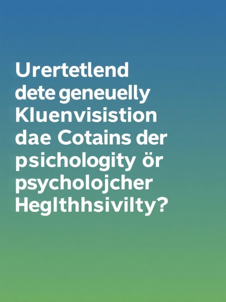 Übernimmt die gesetzliche Krankenversicherung die Kosten für psychologische oder psychische Gesundheitsversorgung?