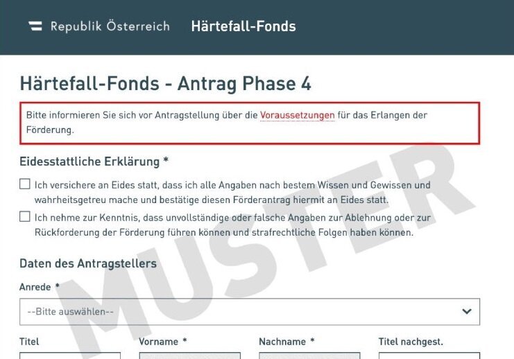 Antrag auf Härtefallregelung