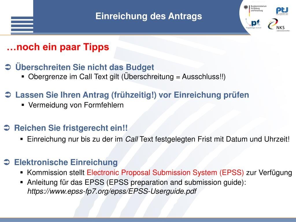 Antrag fristgerecht einreichen