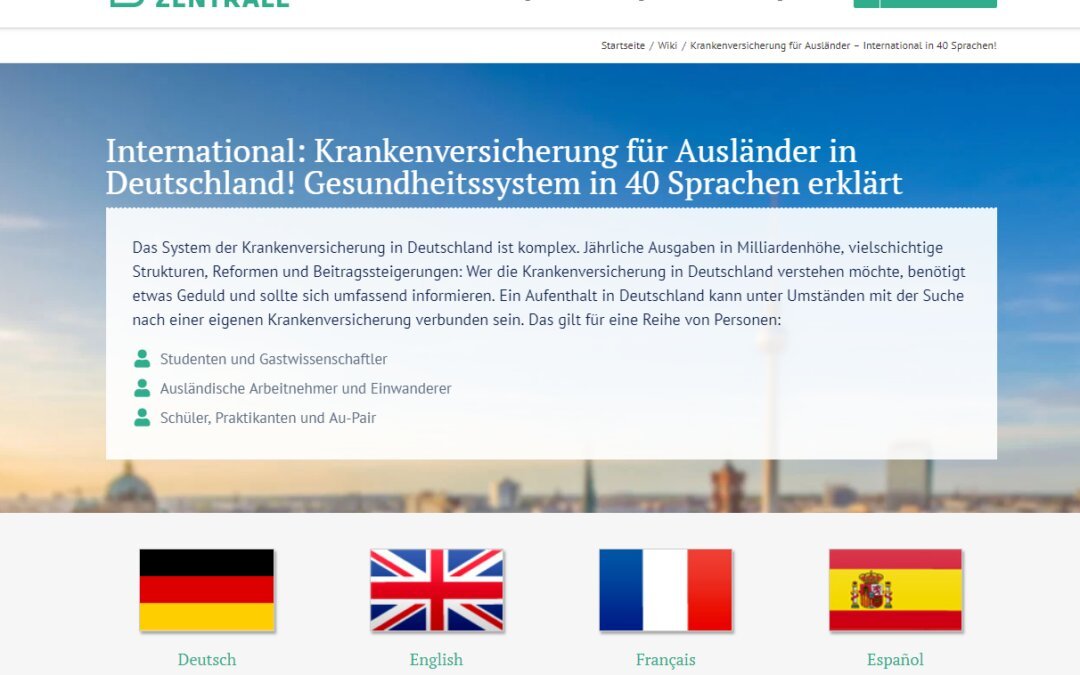 Ausreichende Krankenversicherung für ausländische Studierende in Deutschland