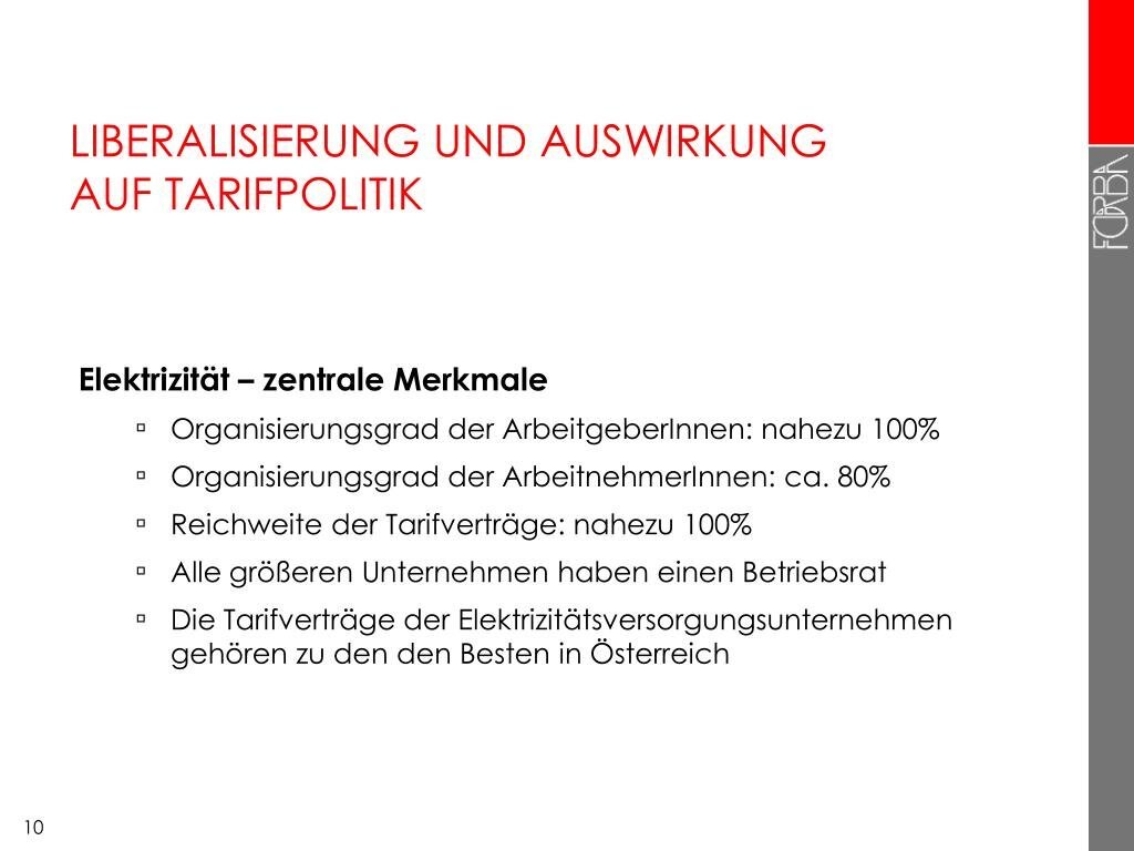 Der Einfluss des gewählten Tarifs