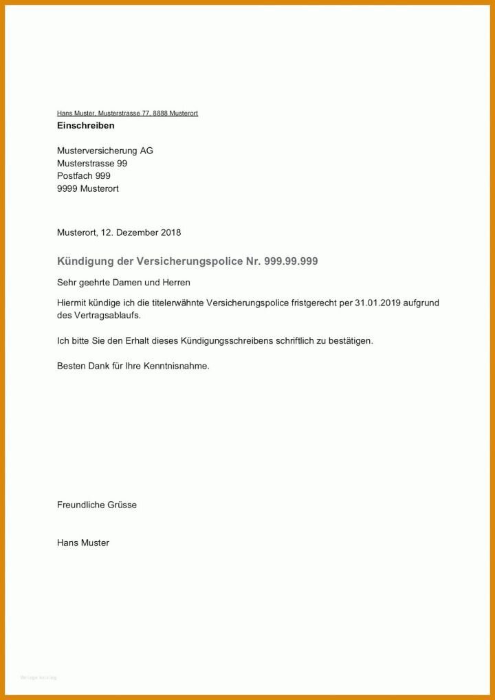 Der Kündigungsprozess der alten Versicherung