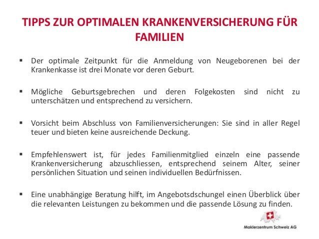Kann ich mein Neugeborenes familienversichern?