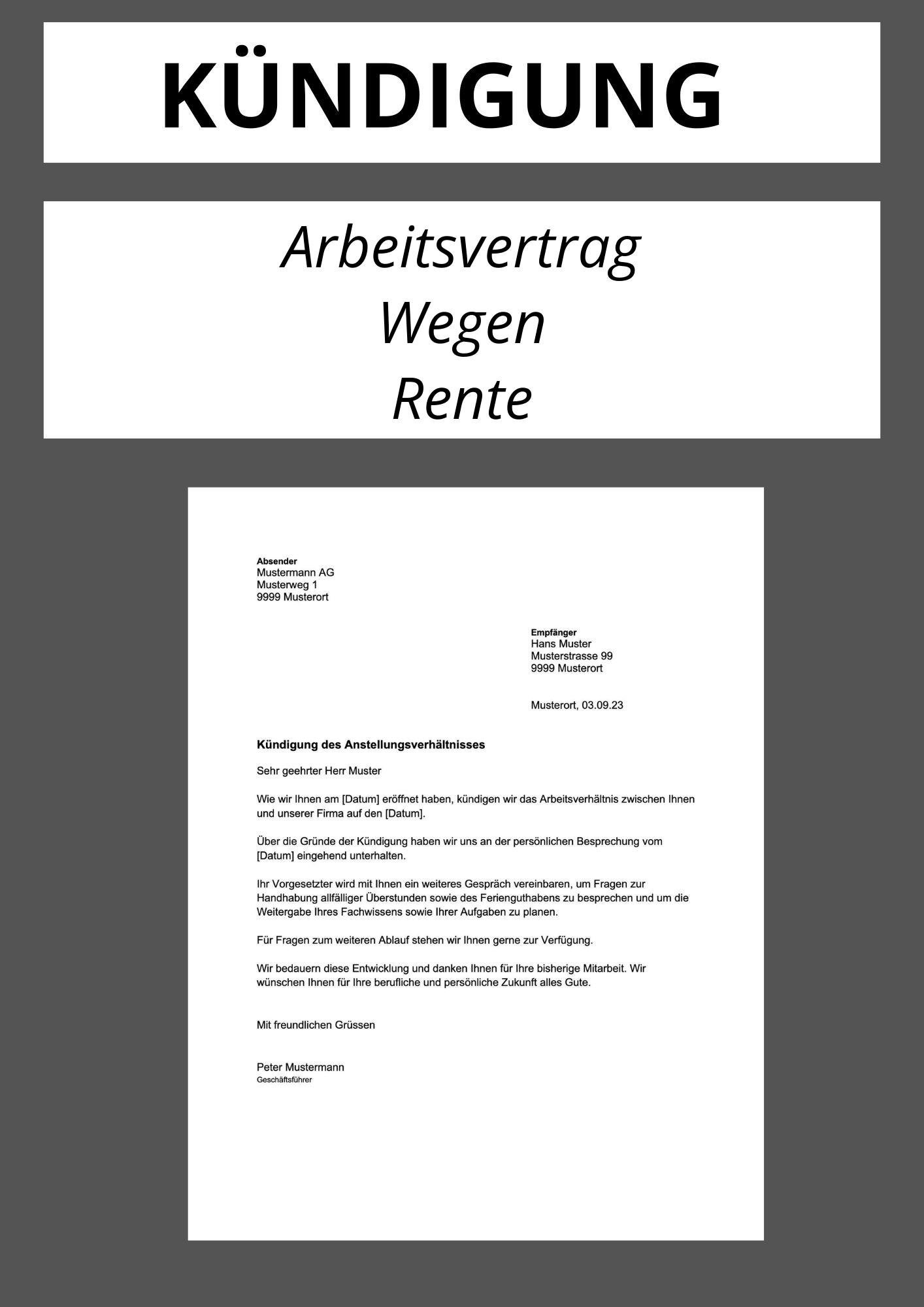 Kündigung nach Renteneintritt