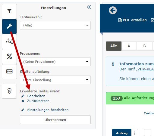 Leistungsumfang und Tarifauswahl