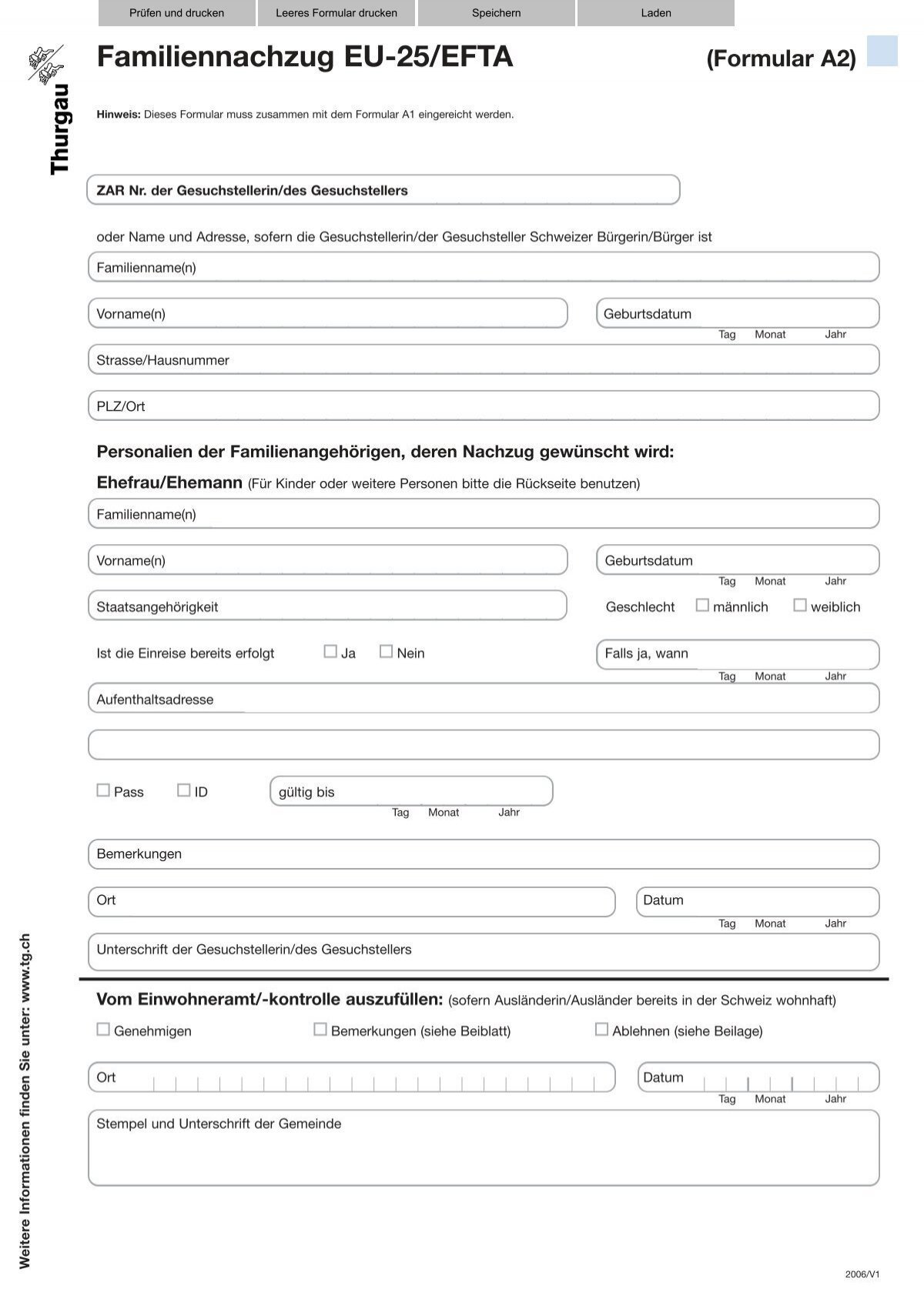 Nachweise zur Familienzugehörigkeit