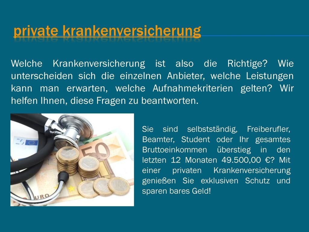 Welche Krankenversicherung ist die richtige für mich?  Wichtige Entscheidungskriterien