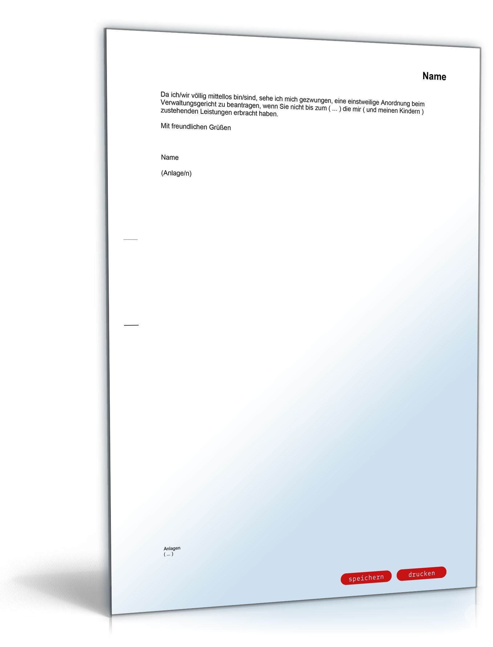 Widerspruch gegen die Ablehnung